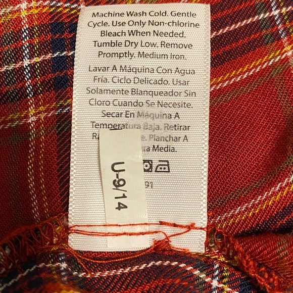 Terra & Sky Red Plaid Button-Down Shirt – Size 0X (14W) - Picture 6 of 8